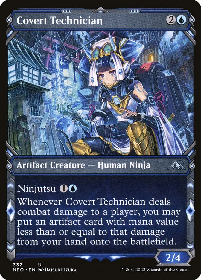 2022 Kamigawa: Neon Dynasty Covert Technician #332 uncommon card image