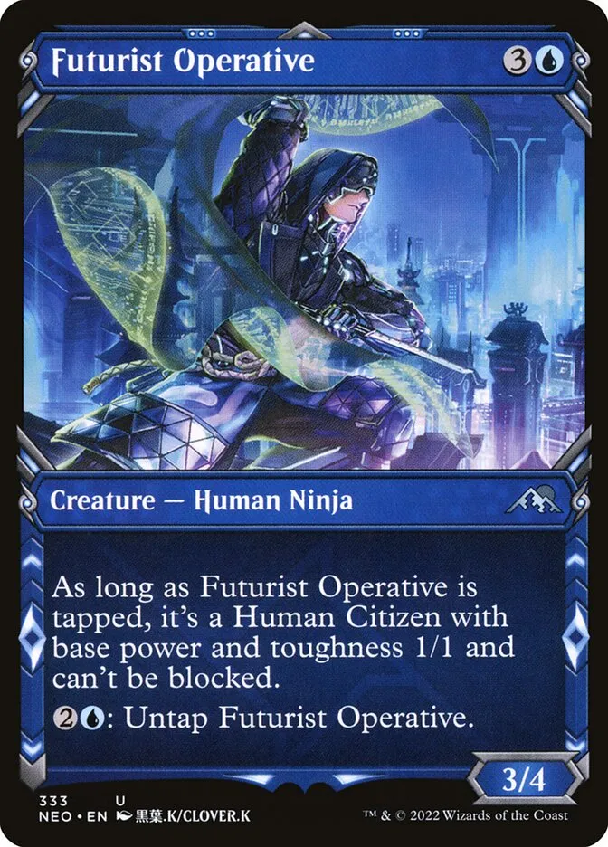 2022 Kamigawa: Neon Dynasty Futurist Operative #333 uncommon card image
