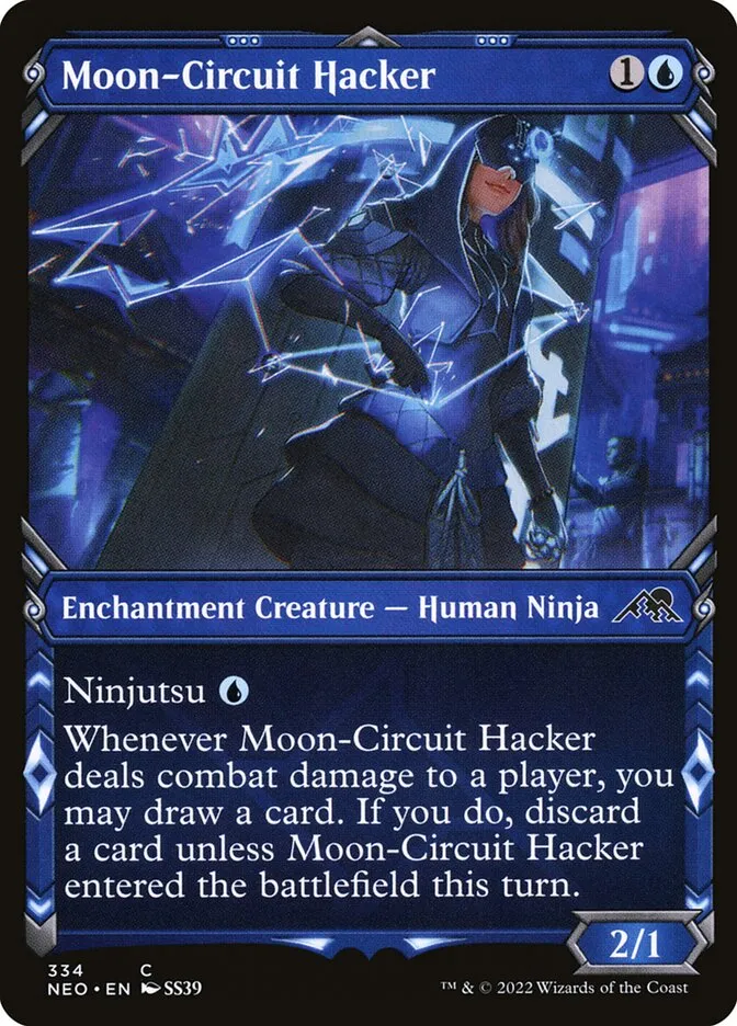 2022 Kamigawa: Neon Dynasty Moon-Circuit Hacker common #334 common card image