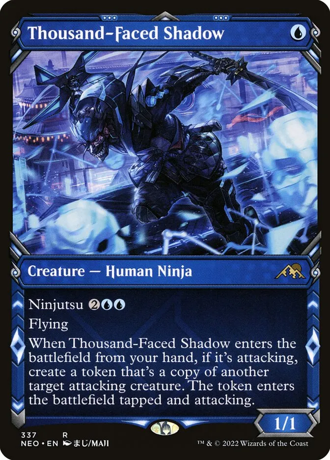 2022 Kamigawa: Neon Dynasty Thousand-Faced Shadow #337 rare card image