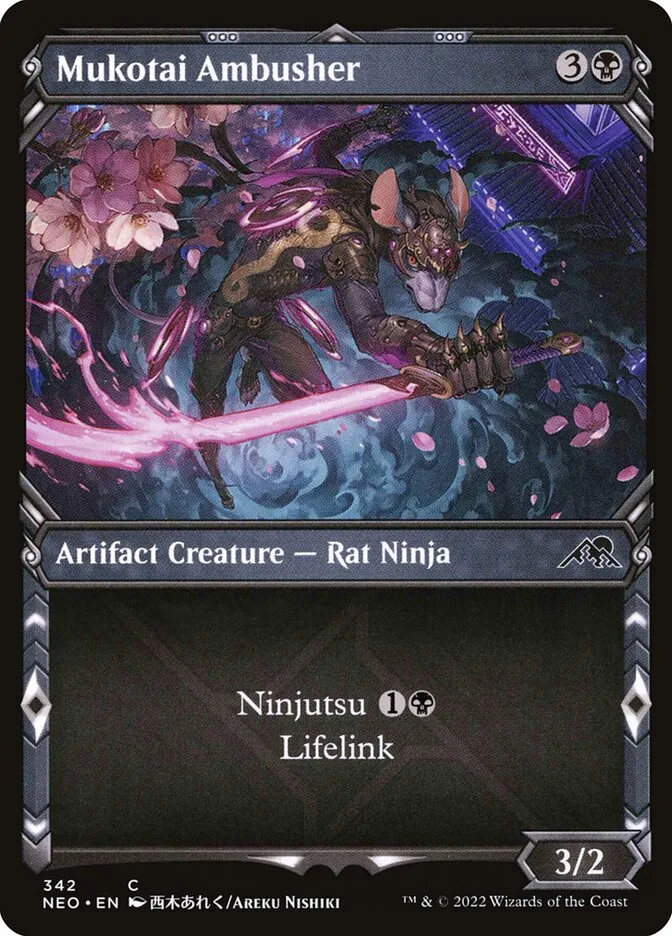 2022 Kamigawa: Neon Dynasty Mukotai Ambusher common #342 common card image