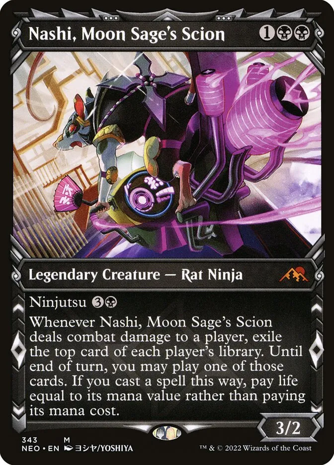 2022 Kamigawa: Neon Dynasty Nashi, Moon Sage's Scion #343 mythic card image