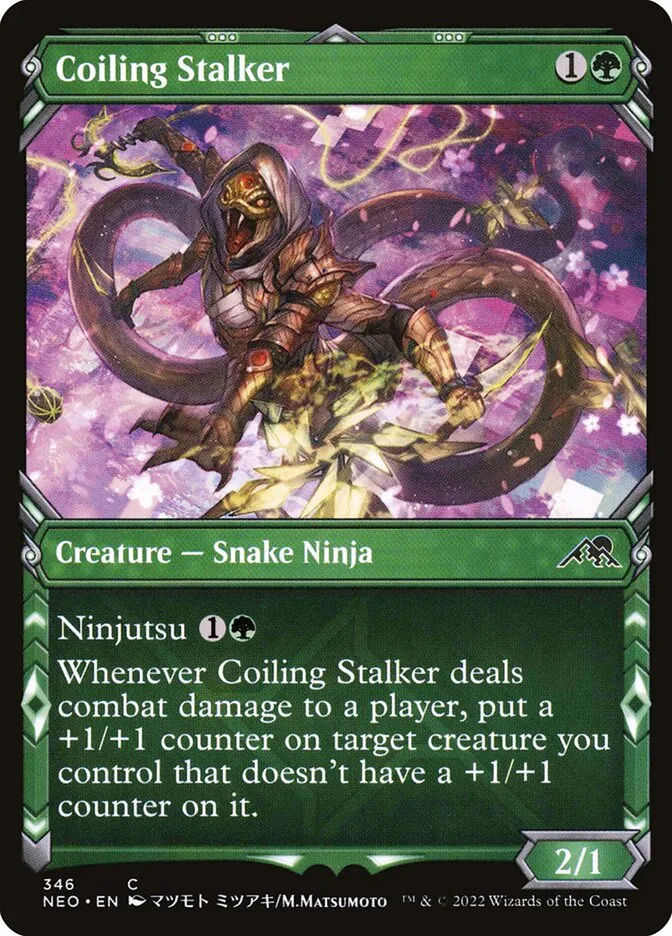 2022 Kamigawa: Neon Dynasty Coiling Stalker common #346 common card image