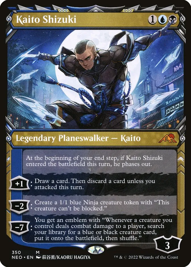 2022 Kamigawa: Neon Dynasty Kaito Shizuki #350 mythic card image