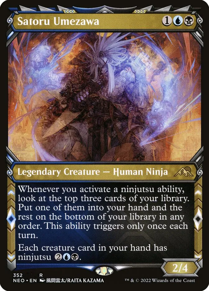 2022 Kamigawa: Neon Dynasty Satoru Umezawa #352 rare card image
