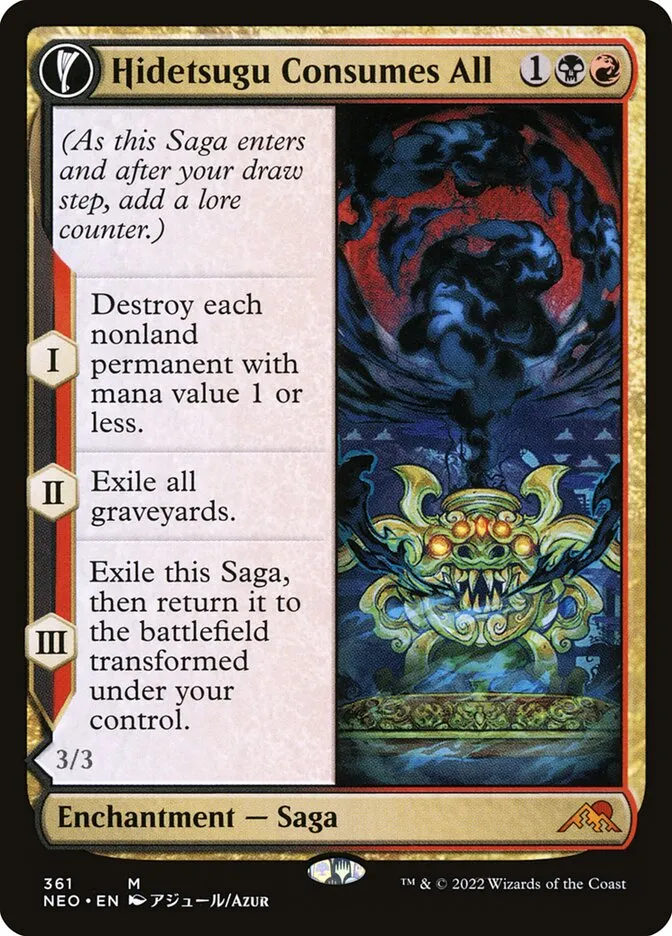 2022 Kamigawa: Neon Dynasty Hidetsugu Consumes All // Vessel of the All-Consuming #361 mythic card image