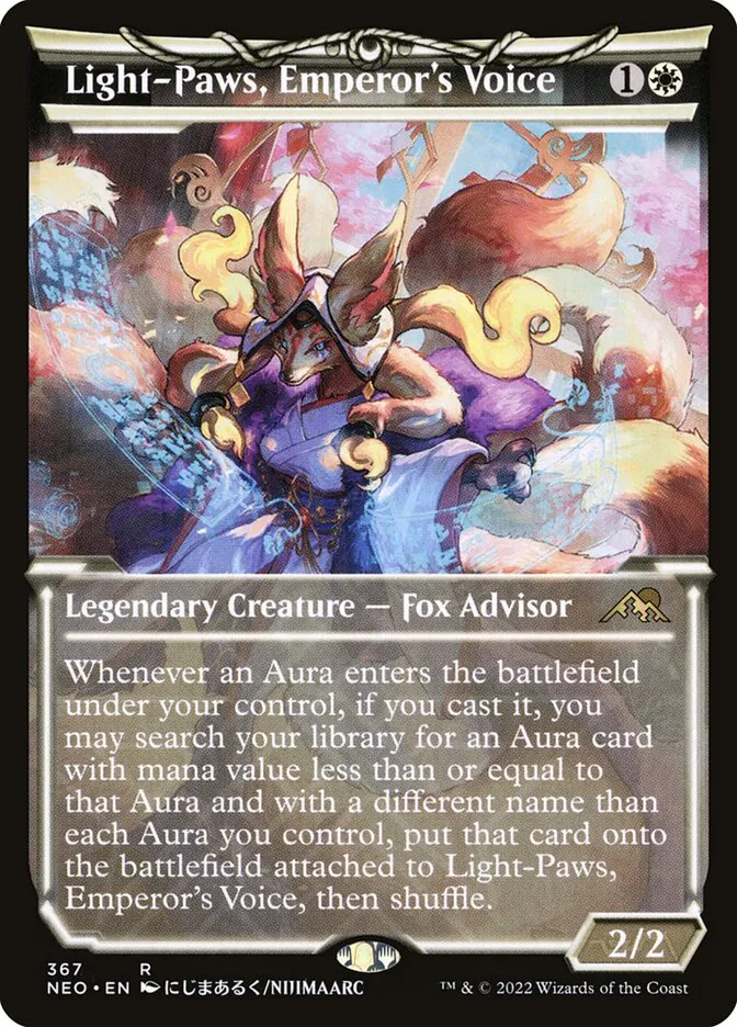 2022 Kamigawa: Neon Dynasty Light-Paws, Emperor's Voice #367 rare card image