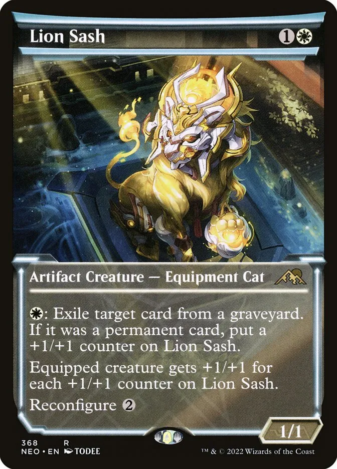 2022 Kamigawa: Neon Dynasty Lion Sash #368 rare card image