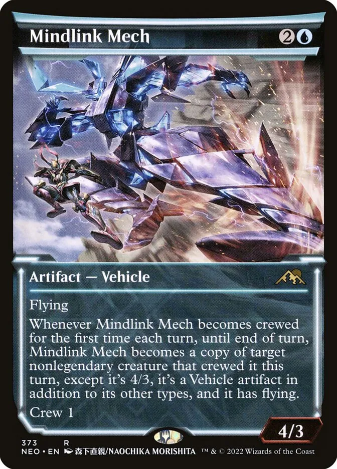 2022 Kamigawa: Neon Dynasty Mindlink Mech #373 rare card image