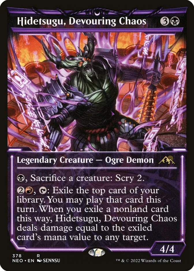 2022 Kamigawa: Neon Dynasty Hidetsugu, Devouring Chaos #378 rare card image