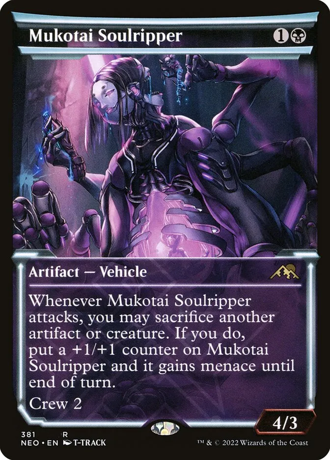 2022 Kamigawa: Neon Dynasty Mukotai Soulripper #381 rare card image