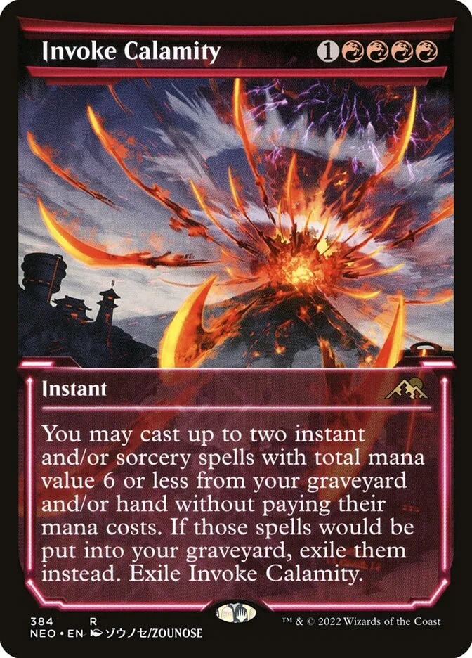 2022 Kamigawa: Neon Dynasty Invoke Calamity #384 rare card image
