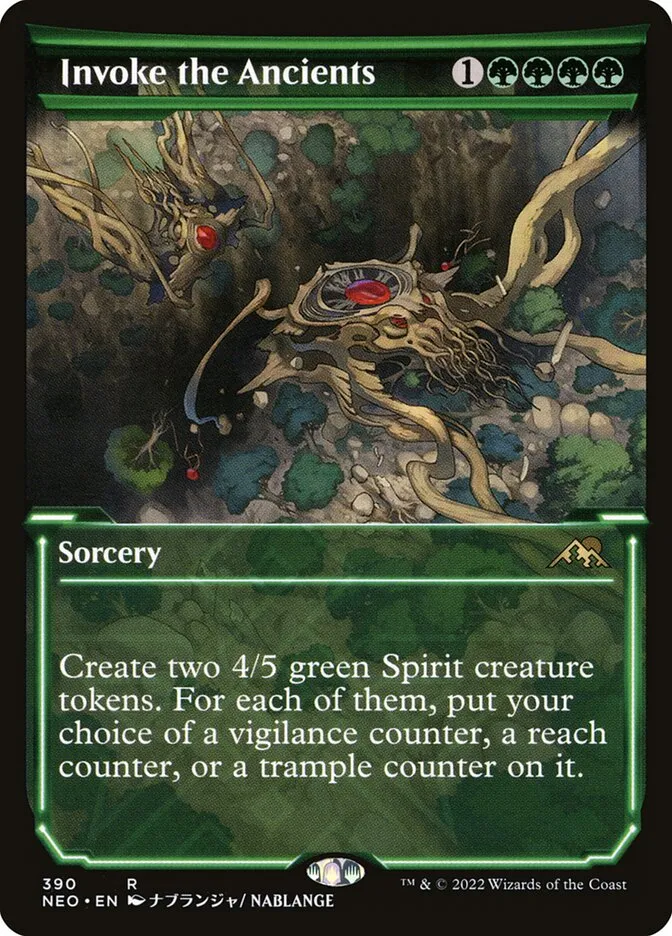 2022 Kamigawa: Neon Dynasty Invoke the Ancients #390 rare card image
