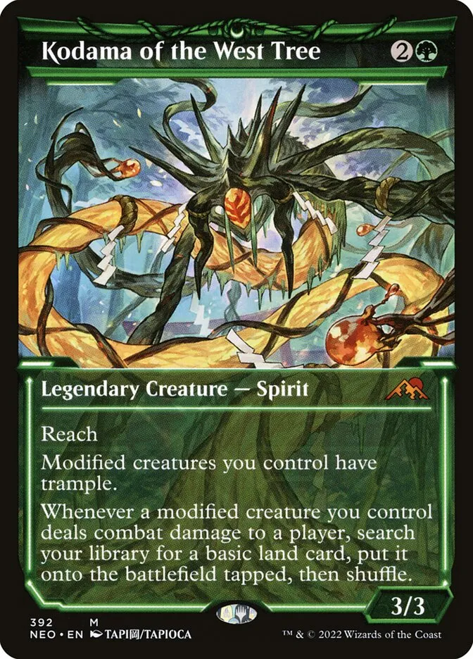 2022 Kamigawa: Neon Dynasty Kodama of the West Tree #392 mythic card image