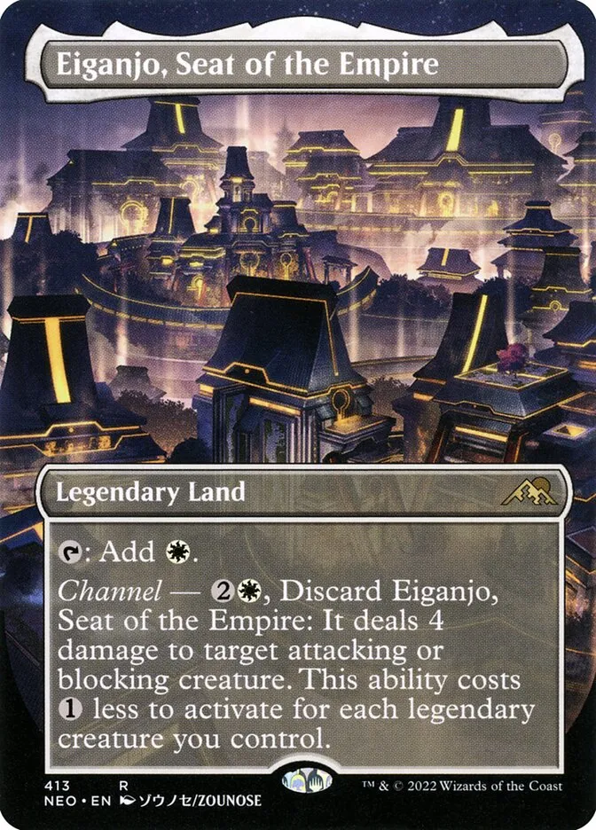 2022 Kamigawa: Neon Dynasty Eiganjo, Seat of the Empire #413 rare card image
