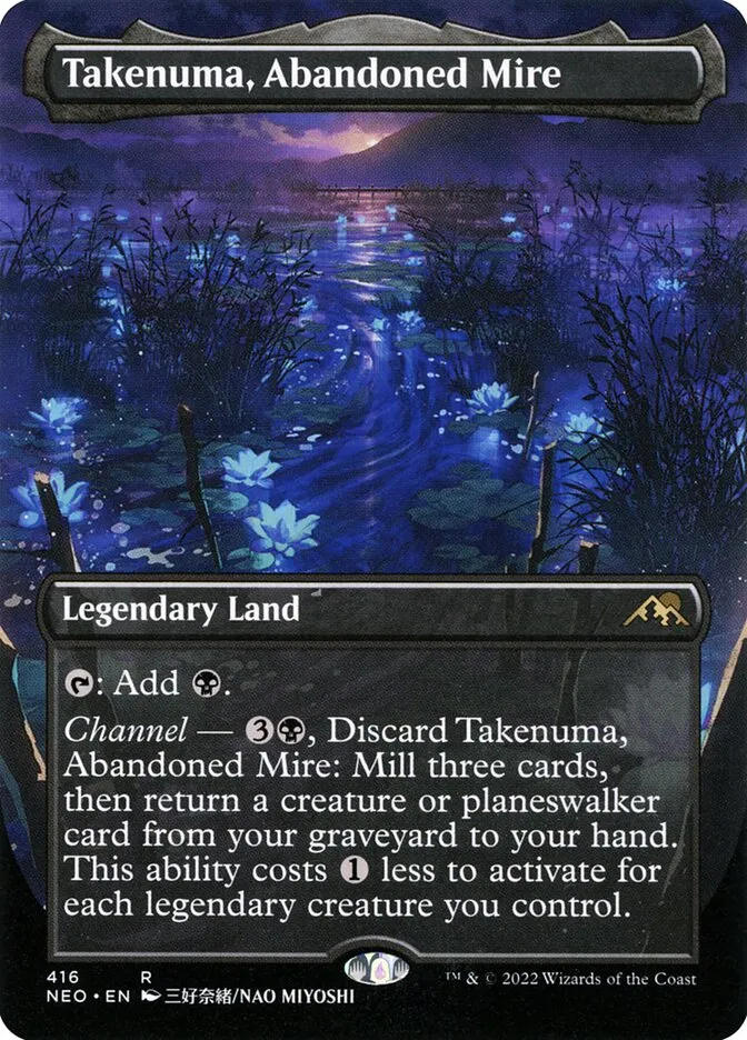 2022 Kamigawa: Neon Dynasty Takenuma, Abandoned Mire #416 rare card image