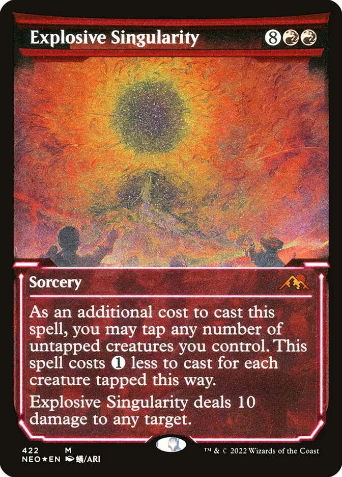 2022 Kamigawa: Neon Dynasty Explosive Singularity #422 mythic card image