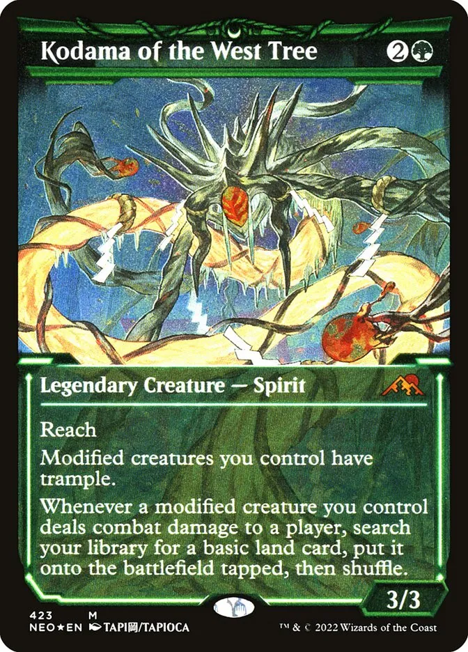 2022 Kamigawa: Neon Dynasty Kodama of the West Tree #423 mythic card image
