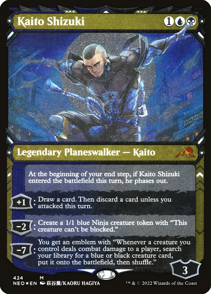 2022 Kamigawa: Neon Dynasty Kaito Shizuki #424 mythic card image