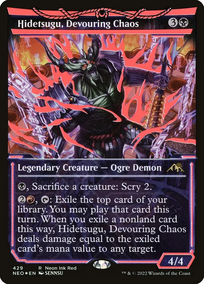 2022 Kamigawa: Neon Dynasty Hidetsugu, Devouring Chaos rare #429 rare card image