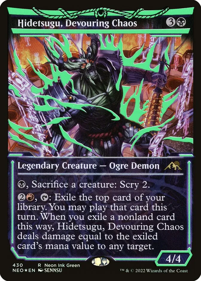 2022 Kamigawa: Neon Dynasty Hidetsugu, Devouring Chaos #430 rare card image