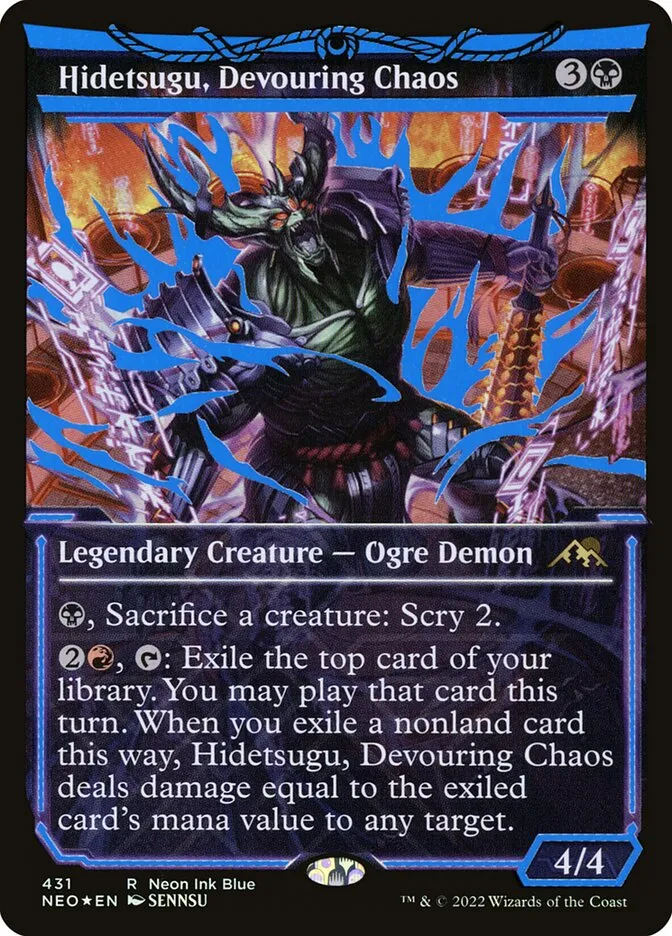 2022 Kamigawa: Neon Dynasty Hidetsugu, Devouring Chaos #431 rare card image