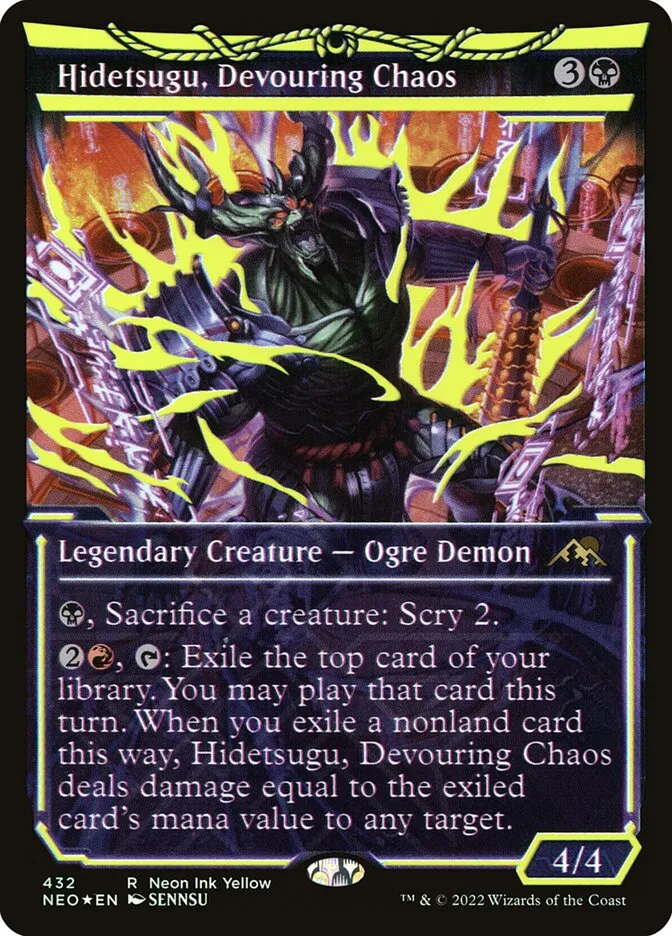 2022 Kamigawa: Neon Dynasty Hidetsugu, Devouring Chaos #432 rare card image