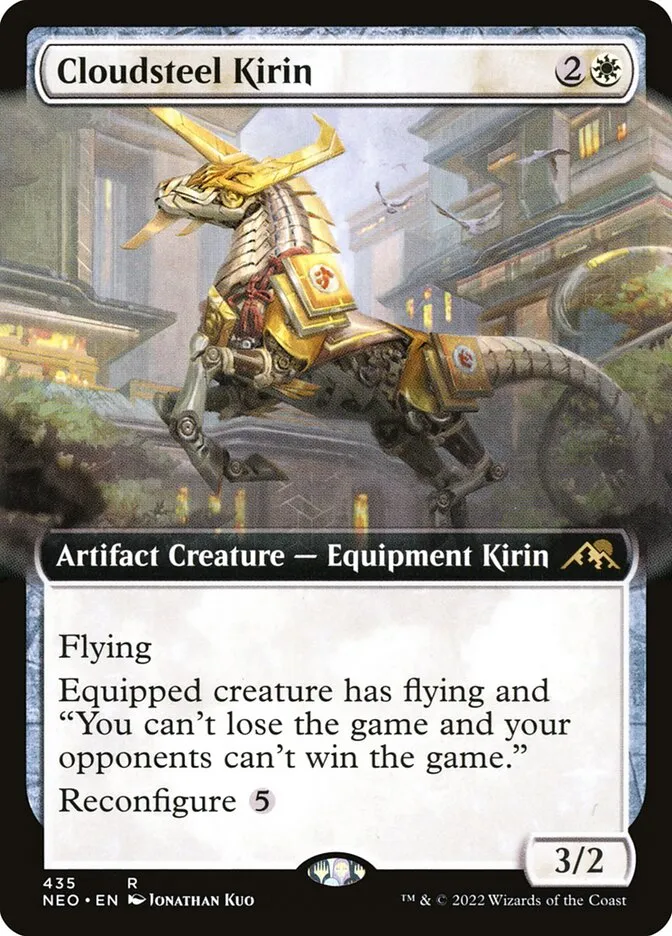 2022 Kamigawa: Neon Dynasty Cloudsteel Kirin #435 rare card image