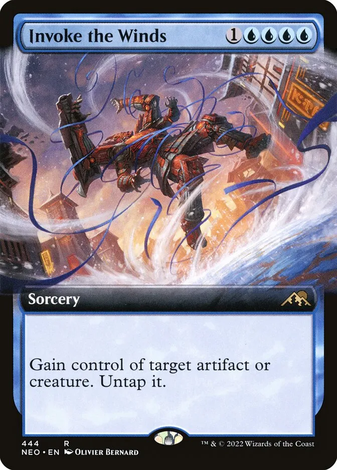 2022 Kamigawa: Neon Dynasty Invoke the Winds #444 rare card image