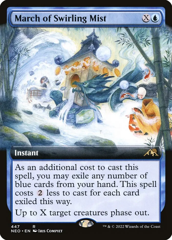 2022 Kamigawa: Neon Dynasty March of Swirling Mist #447 rare card image