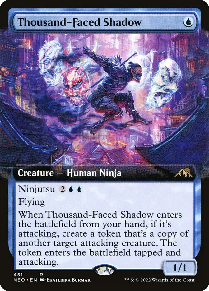 2022 Kamigawa: Neon Dynasty Thousand-Faced Shadow #451 rare card image