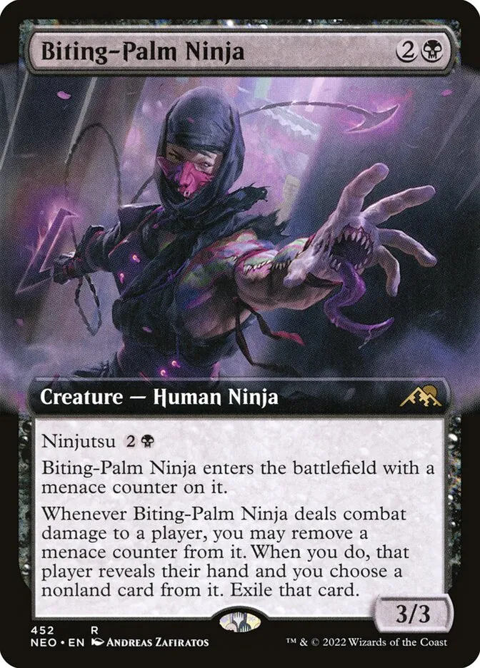 2022 Kamigawa: Neon Dynasty Biting-Palm Ninja #452 rare card image