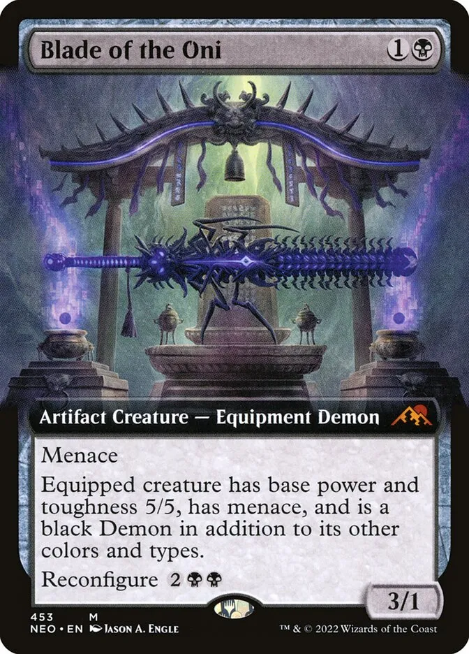 2022 Kamigawa: Neon Dynasty Blade of the Oni #453 mythic card image