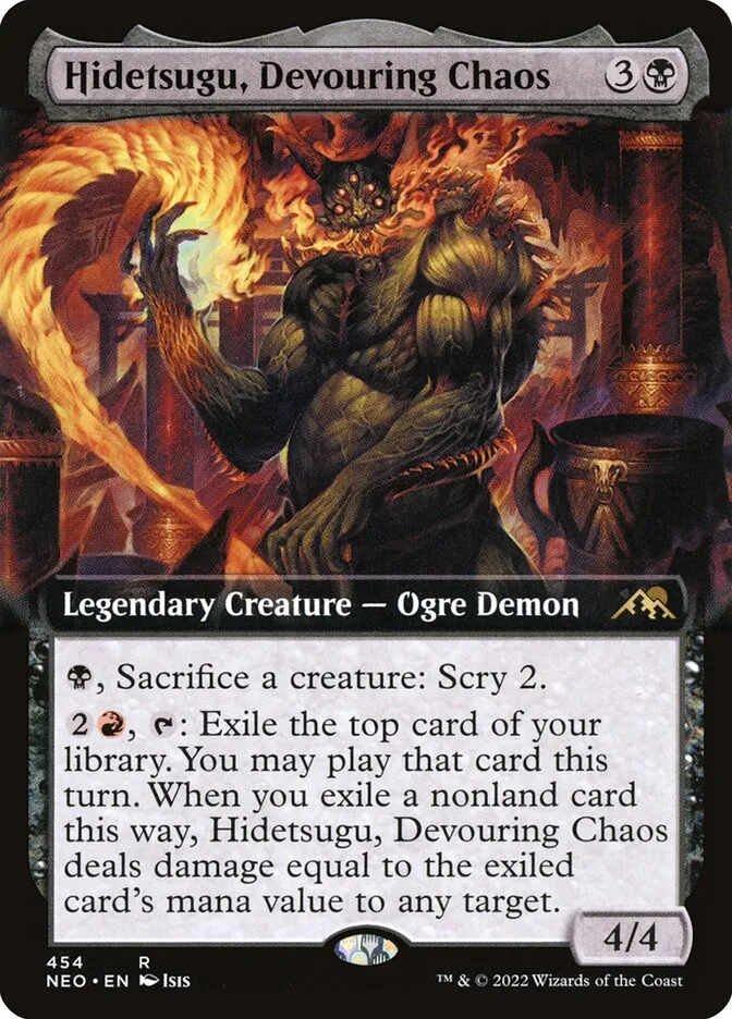 2022 Kamigawa: Neon Dynasty Hidetsugu, Devouring Chaos #454 rare card image