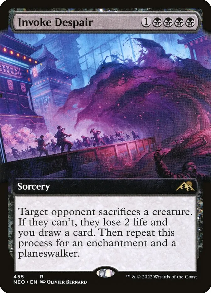 2022 Kamigawa: Neon Dynasty Invoke Despair #455 rare card image