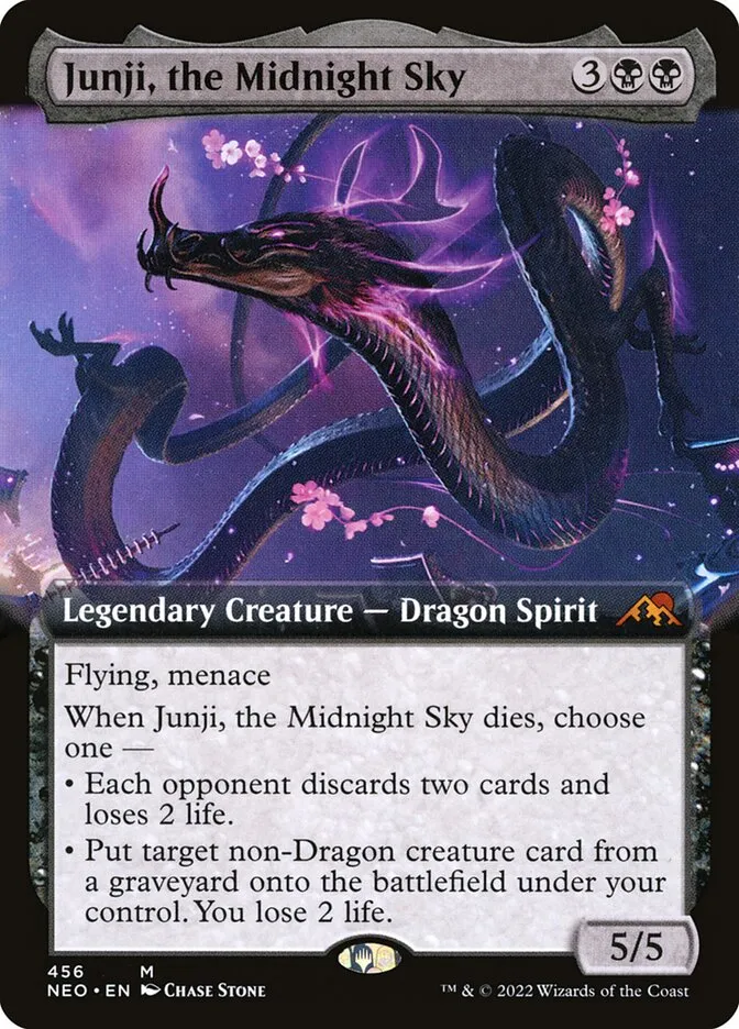 2022 Kamigawa: Neon Dynasty Junji, the Midnight Sky #456 mythic card image