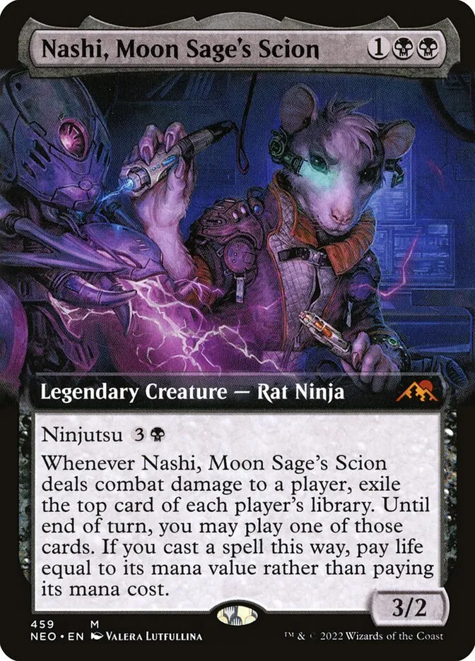 2022 Kamigawa: Neon Dynasty Nashi, Moon Sage's Scion #459 mythic card image