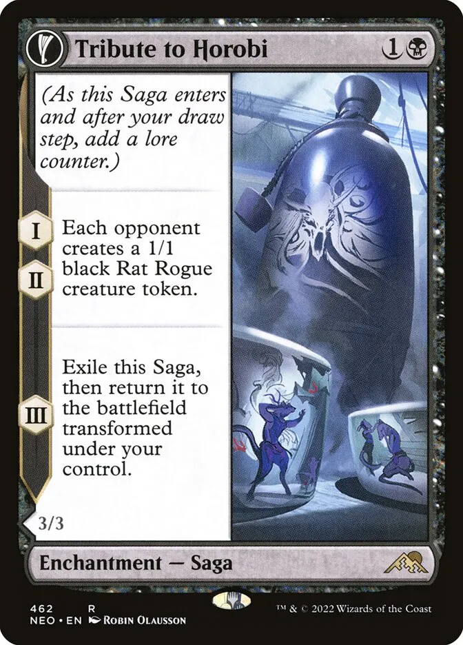 2022 Kamigawa: Neon Dynasty Tribute to Horobi // Echo of Death's Wail #462 rare card image