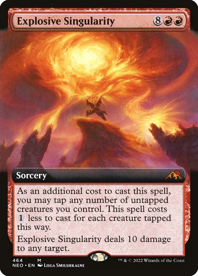 2022 Kamigawa: Neon Dynasty Explosive Singularity #464 mythic card image