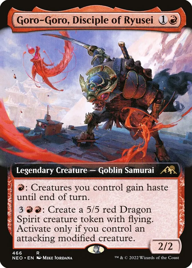 2022 Kamigawa: Neon Dynasty Goro-Goro, Disciple of Ryusei #466 rare card image