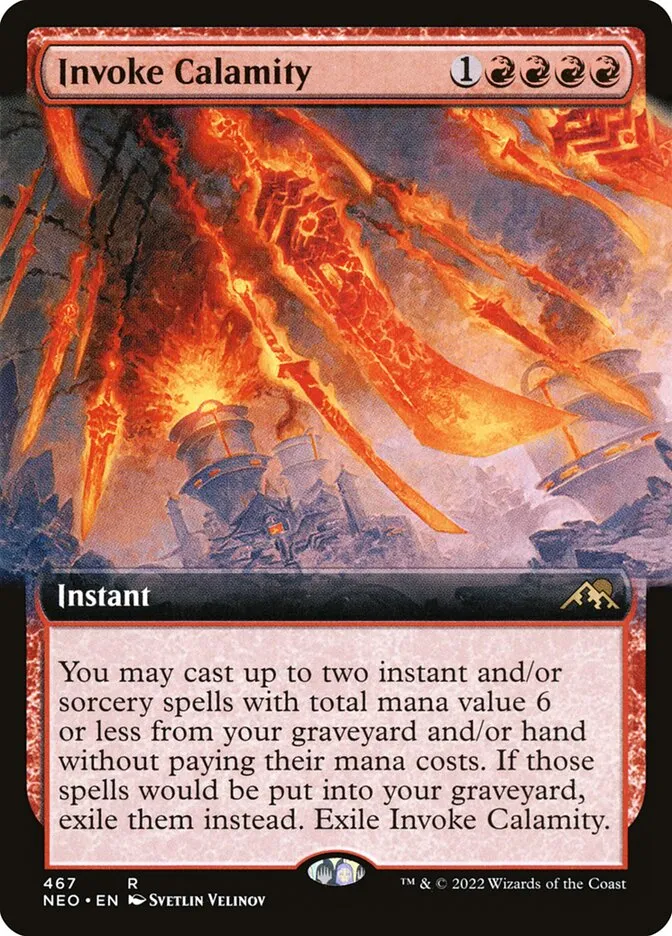 2022 Kamigawa: Neon Dynasty Invoke Calamity #467 rare card image