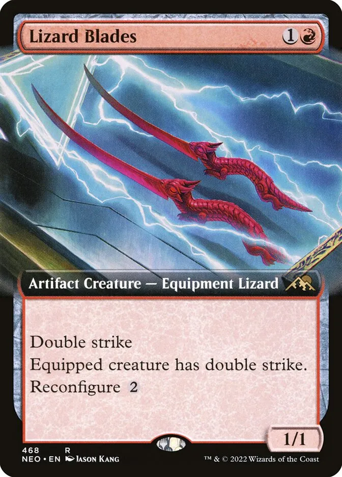 2022 Kamigawa: Neon Dynasty Lizard Blades #468 rare card image
