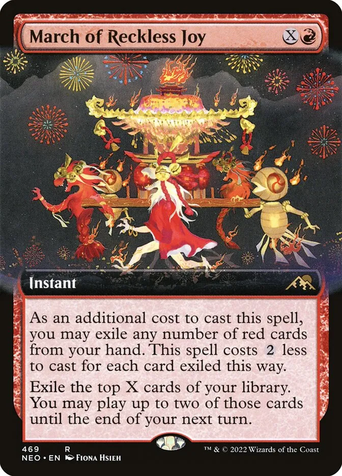 2022 Kamigawa: Neon Dynasty March of Reckless Joy #469 rare card image