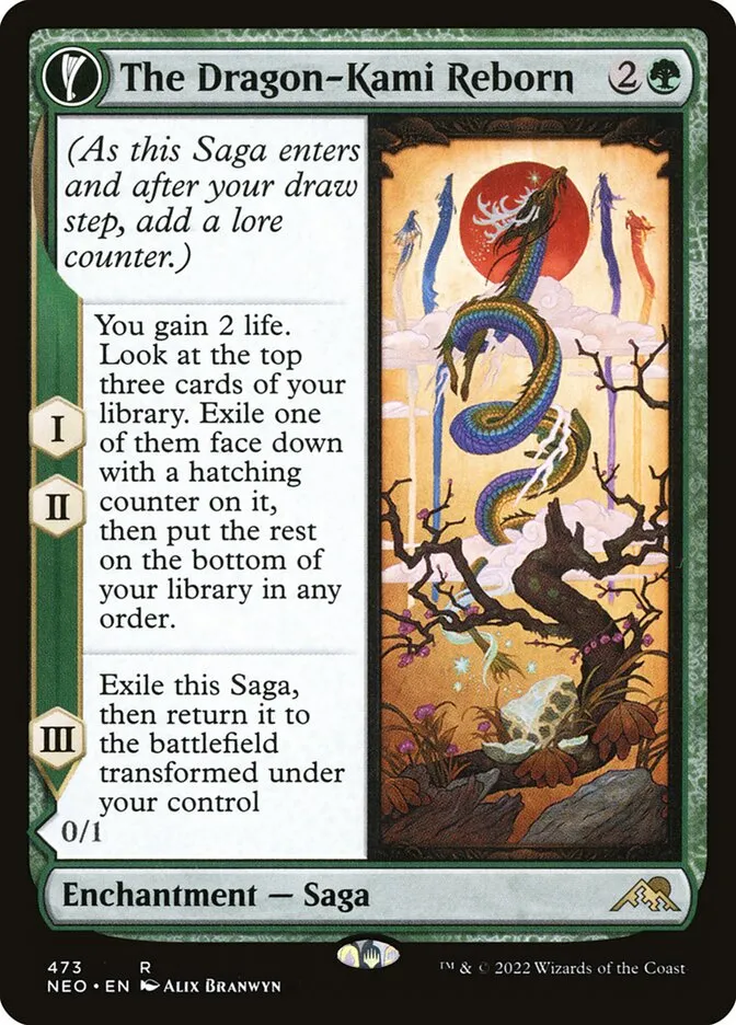 2022 Kamigawa: Neon Dynasty The Dragon-Kami Reborn // Dragon-Kami's Egg #473 rare card image