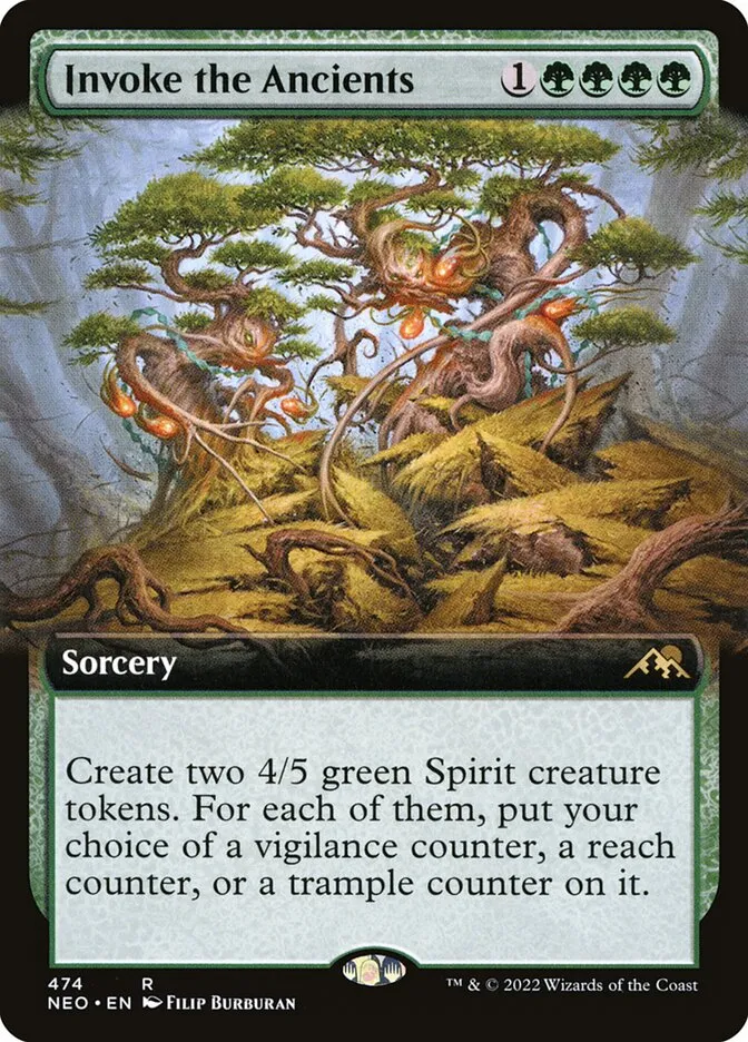 2022 Kamigawa: Neon Dynasty Invoke the Ancients #474 rare card image