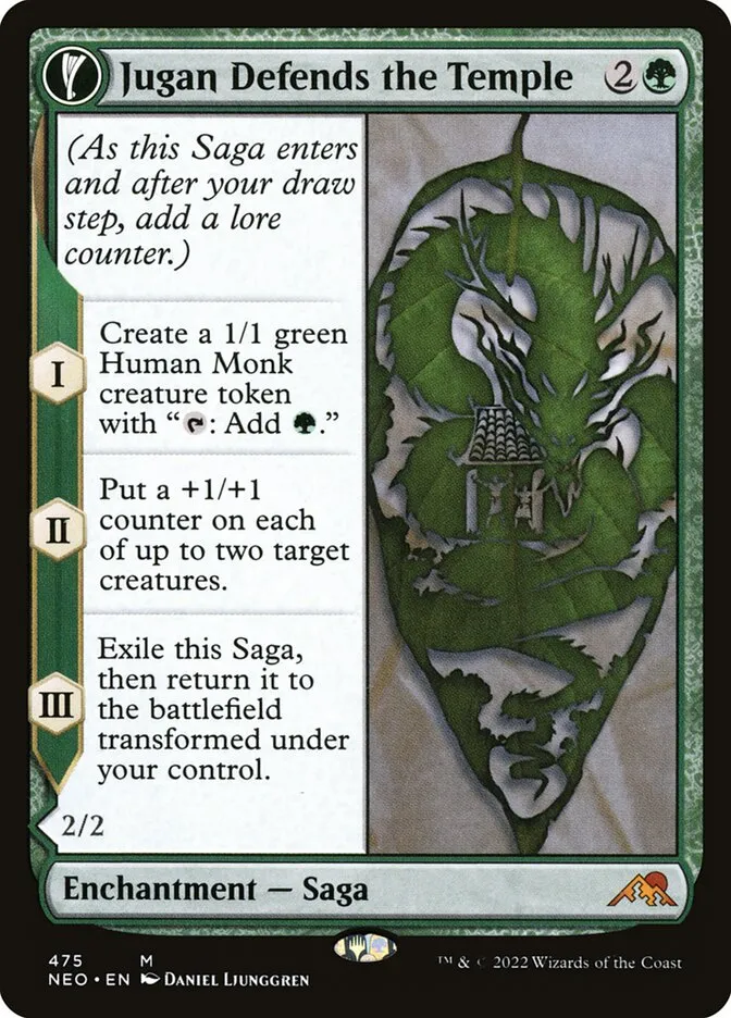 2022 Kamigawa: Neon Dynasty Jugan Defends the Temple // Remnant of the Rising Star #475 mythic card image