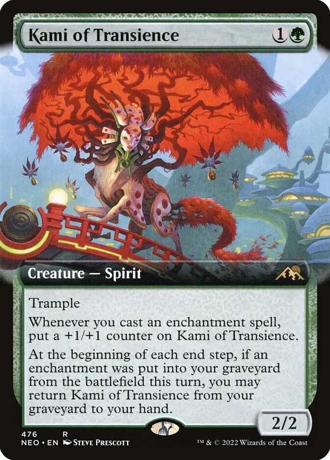 2022 Kamigawa: Neon Dynasty Kami of Transience #476 rare card image