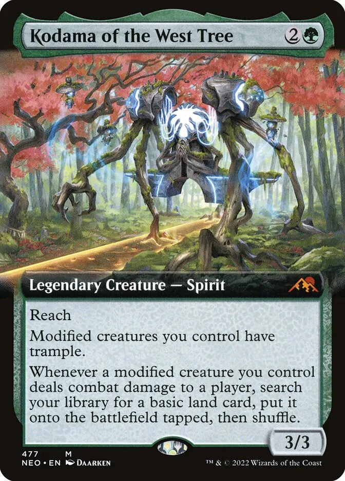 2022 Kamigawa: Neon Dynasty Kodama of the West Tree #477 mythic card image