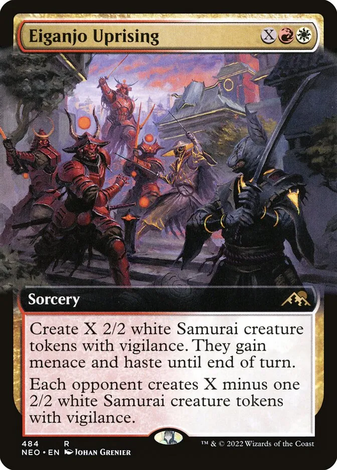 2022 Kamigawa: Neon Dynasty Eiganjo Uprising #484 rare card image