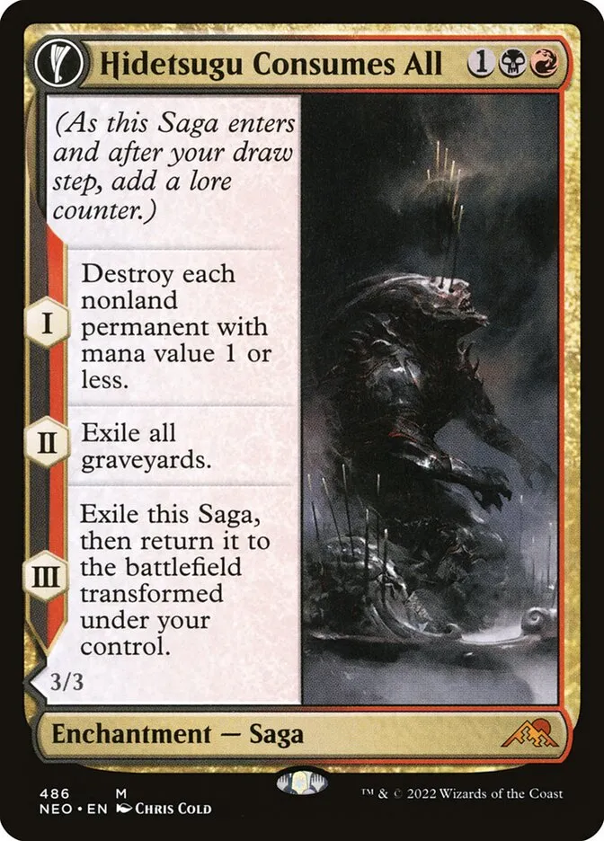 2022 Kamigawa: Neon Dynasty Hidetsugu Consumes All // Vessel of the All-Consuming #486 mythic card image